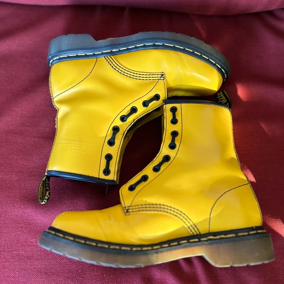 Dr Martens 1460 Yellow combat boots bundle - Picture 6 of 12